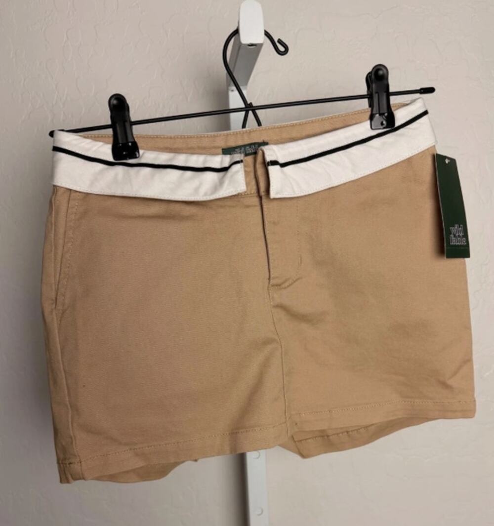 Wild Fable Tan Skort Shorts High Rise Preppy Size 00